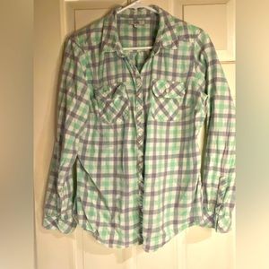 Croft & Barrow Teal Flannel Button Down Shirt​